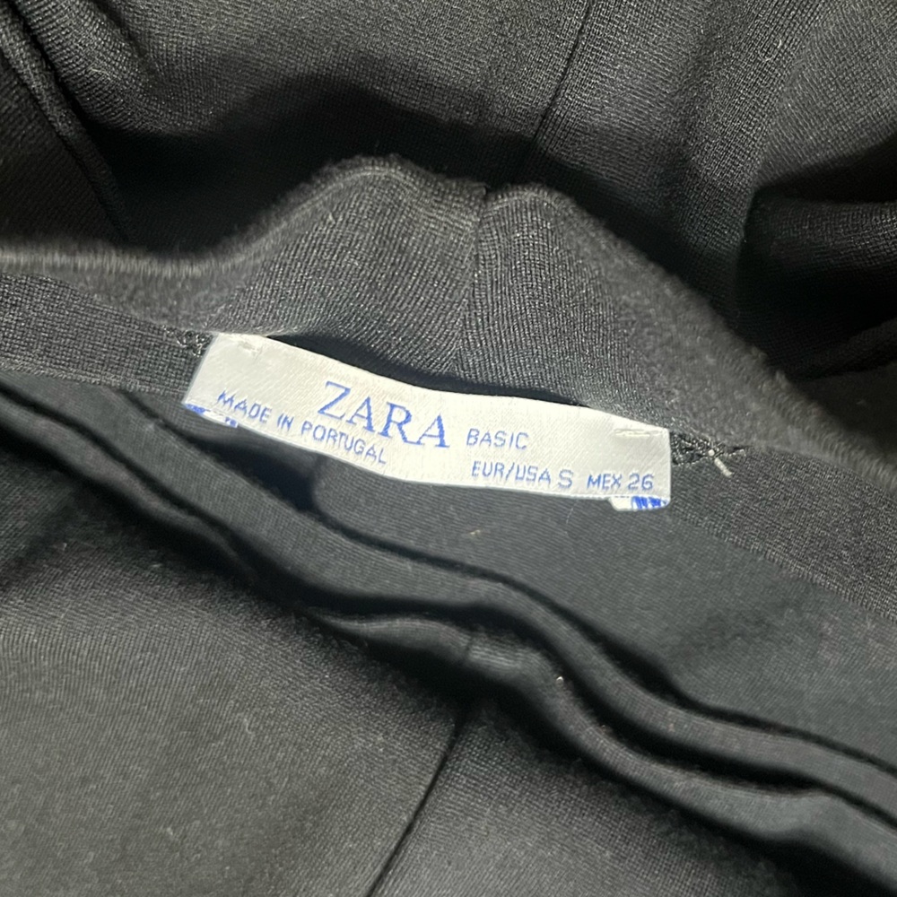 NWT Zara Black Midi Dress with Belt - Picture 5 of 7